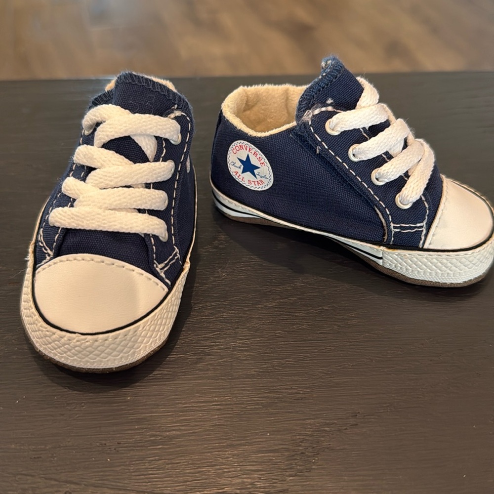 Baby Infant Navy Converse (Size 2)